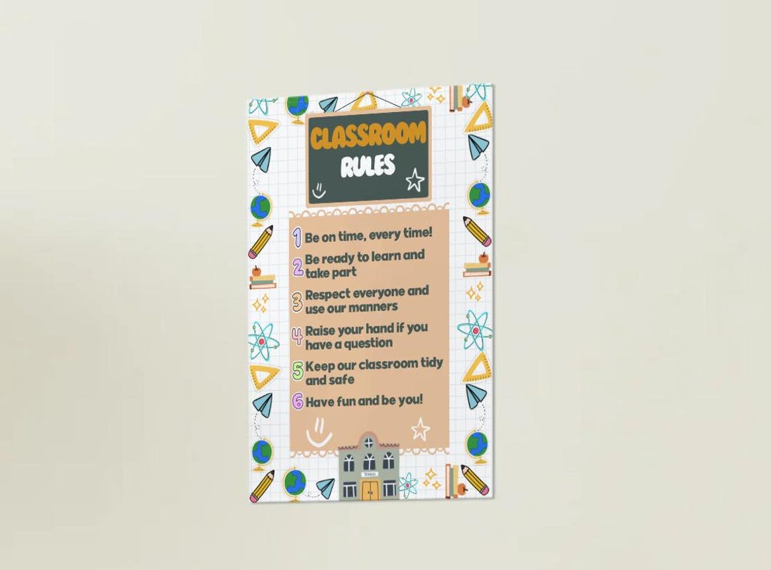 Classroom Rules A2 Poster - Etsy
