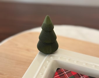 Árbol de Navidad moderno - Decoración para plato de servir - Compatible con Nora Fleming Mini