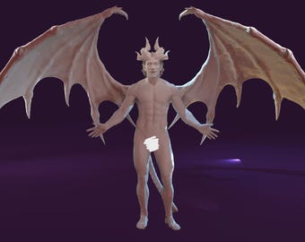 Haarlep- Naked-Incubus-3DPrint file-BG3-Baldur'sGate3-Fan art