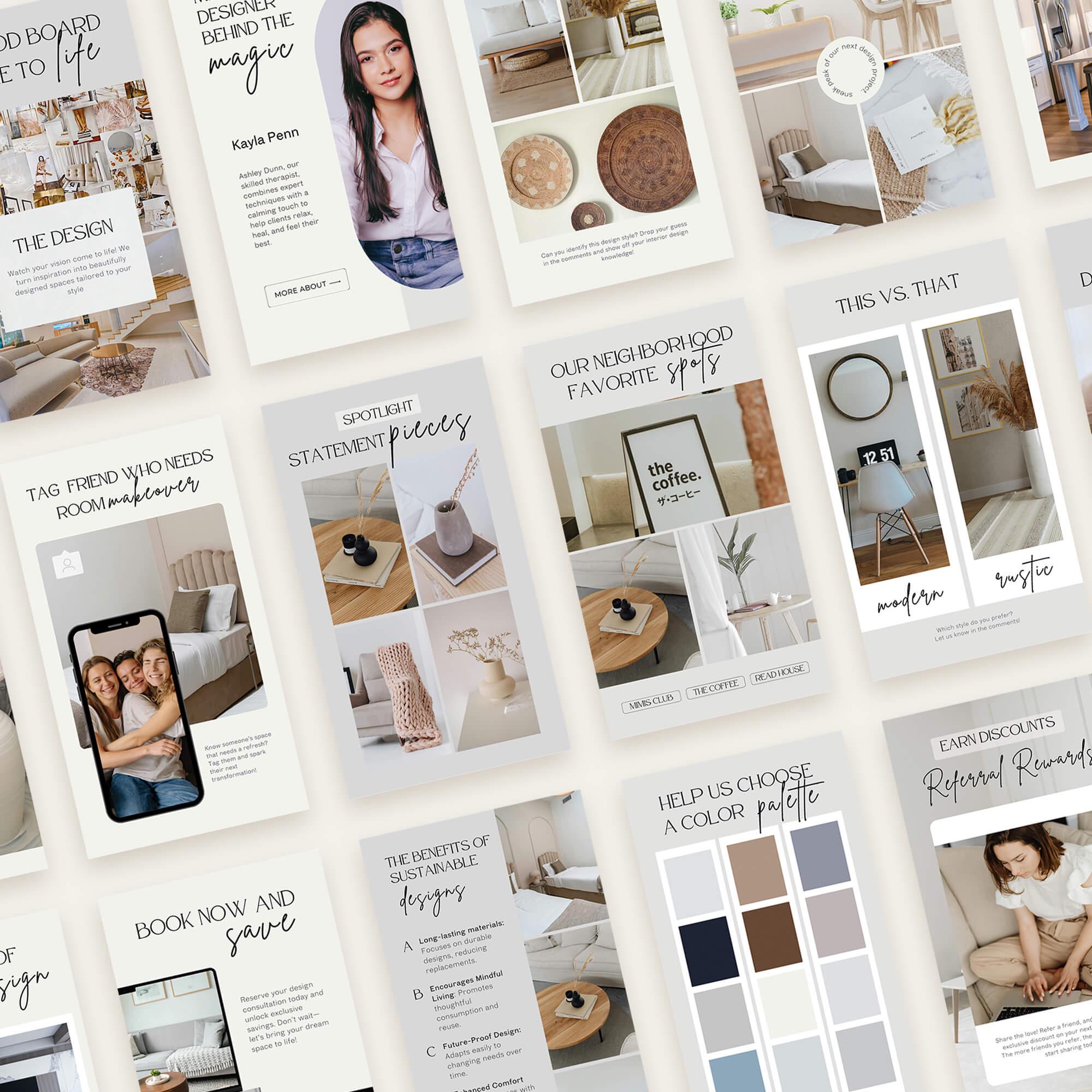 Interior Designer Instagram Story Templates | Interior Design IG ...