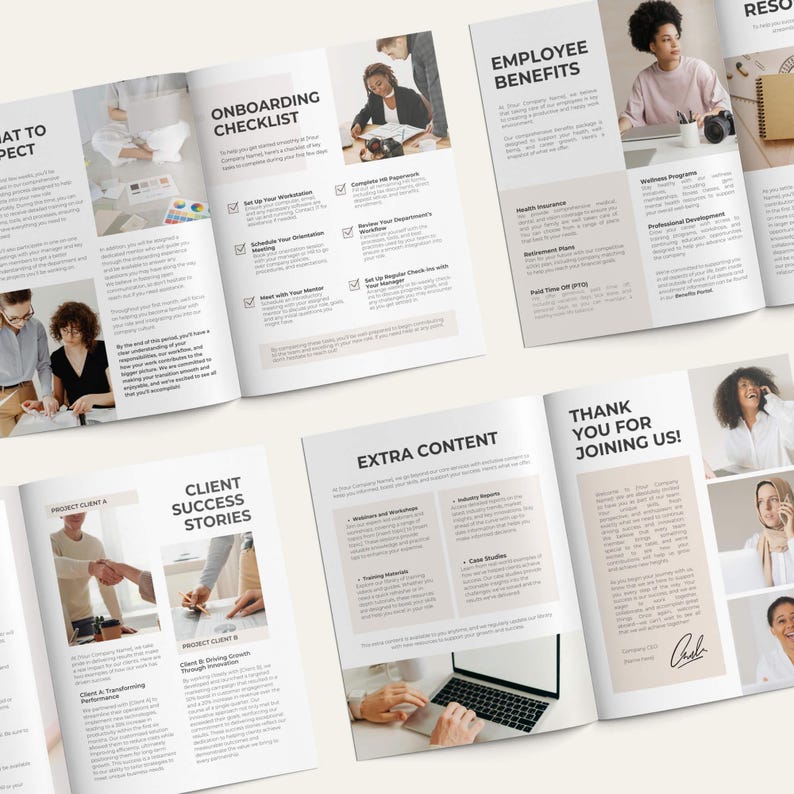 Welcome Booklet Examples Employee Welcome Book Template | Modern HR Template | Human Resources ...