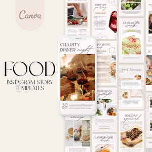 Essen Instagram Instagram Story Vorlage, Gourmet-Rezepte, Diätetiker Inhalt, Minimalistisches Design, Kochrezept Gesunde Ernährung, Neutrales Thema
