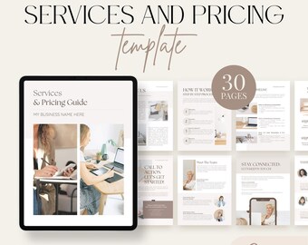 Services and Pricing Template | Canva Client Guide | Services and Packages Template | Services Brochure | US Letter Template | Editable