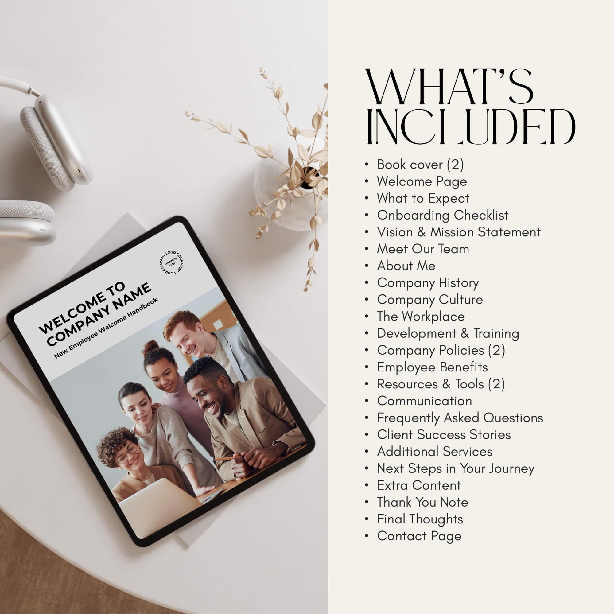 Welcome Booklet Examples Employee Welcome Book Template | Canva Editing Handbook | Minimalist ...