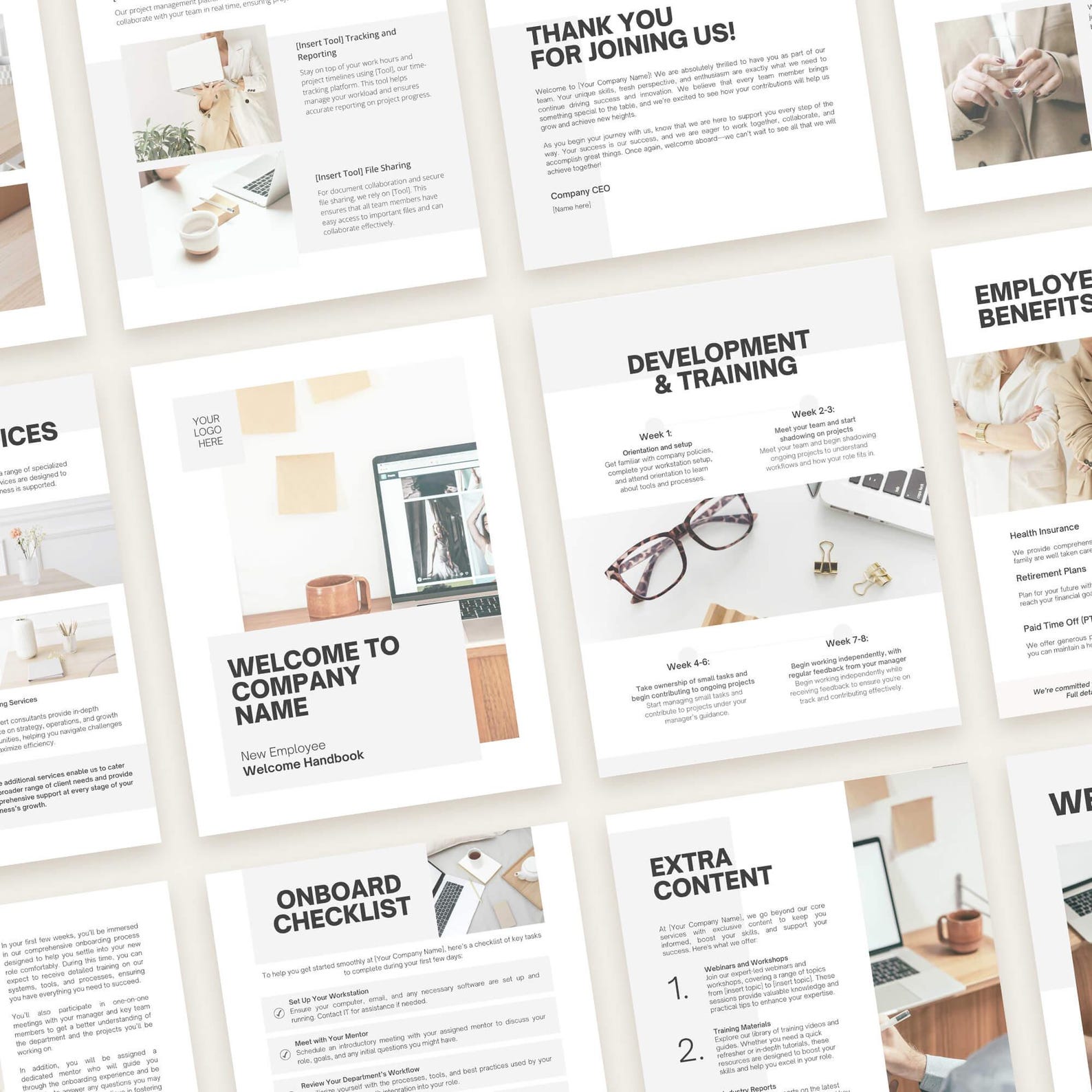 Employee Welcome Book Template | Minimal | Human Resources Manual ...