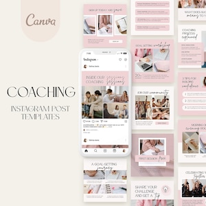 Coaching Instagram Post Templates | Life Coach Templates, Coaching Business, Social Media Coach Instagram, Digital Marketing Instagram Posts