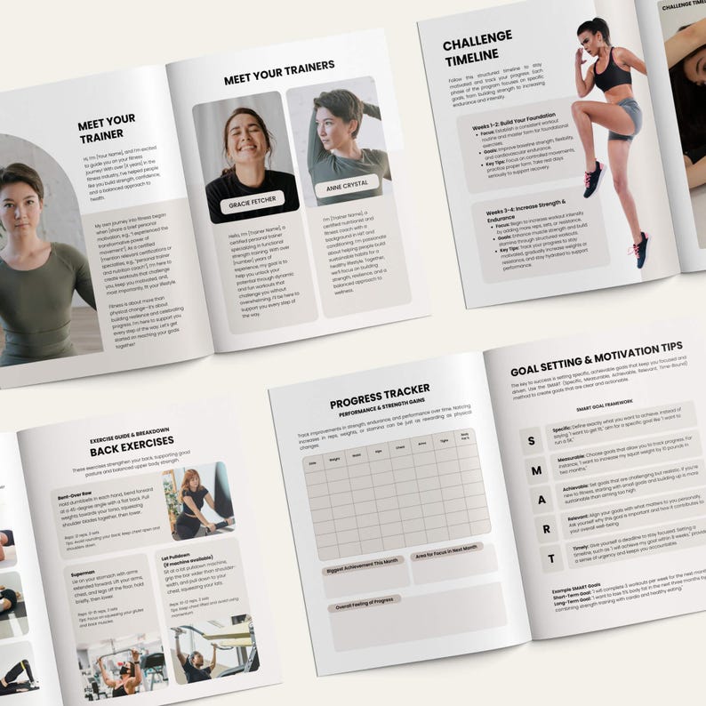Fitness Program Ebook Template | Health and Wellness Ebook | Fit Routine | Printable Design ...