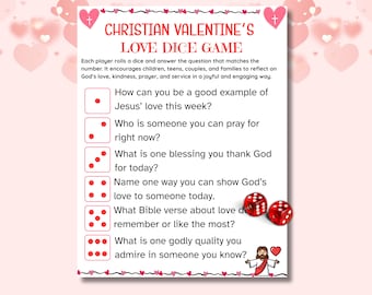 Valentinstag christliches Spiel, Bibelspiel zum Valentinstag, Frauendienst, Sonntagsschulspiele, Valentinstag-Partyspiel, Galantines-Spiel,