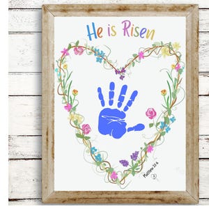 He is Risen Easter Handprint Craft: Sunday School Activity (Digital Download)