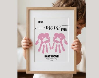 Mothers Day Handprint Art, Mothers Day Gift, Mothers Day Handprint Craft, 1st Mothers Day Gift, Mothers Day Crafts, Mothers Day Keepsake