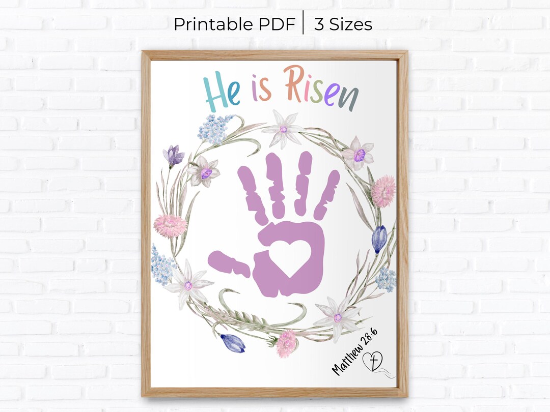He is Risen Handprint Art, Easter Keepsake Craft, Holy Week Activity ...