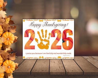 Thanksgiving Handprint Art , Fall Handprint Art, Happy Thanksgiving Handprint Keepsake, Handprint Activity, Fall Handprint Craft, Pumpkin