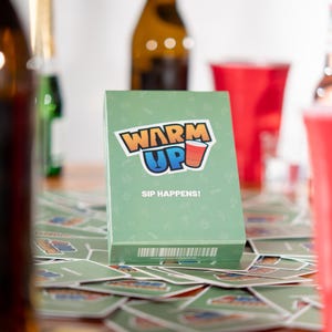 WarmUp Partyspiel Trinkspiel Kartenspiel Kartentrinkspiel Vorglühen Party Geburtstag Junggesellenabschied Feier Geschenk Spiel Spieleabend