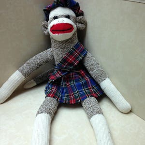 ANATOMICALLY CORRECT Scottish Sock Monkey