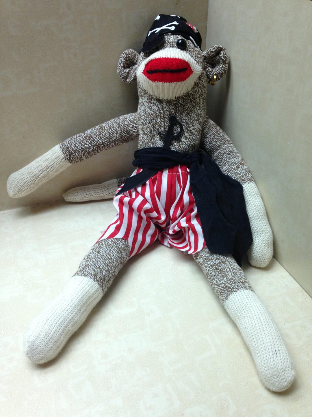 SOCK MONKEY Pirate Etsy UK