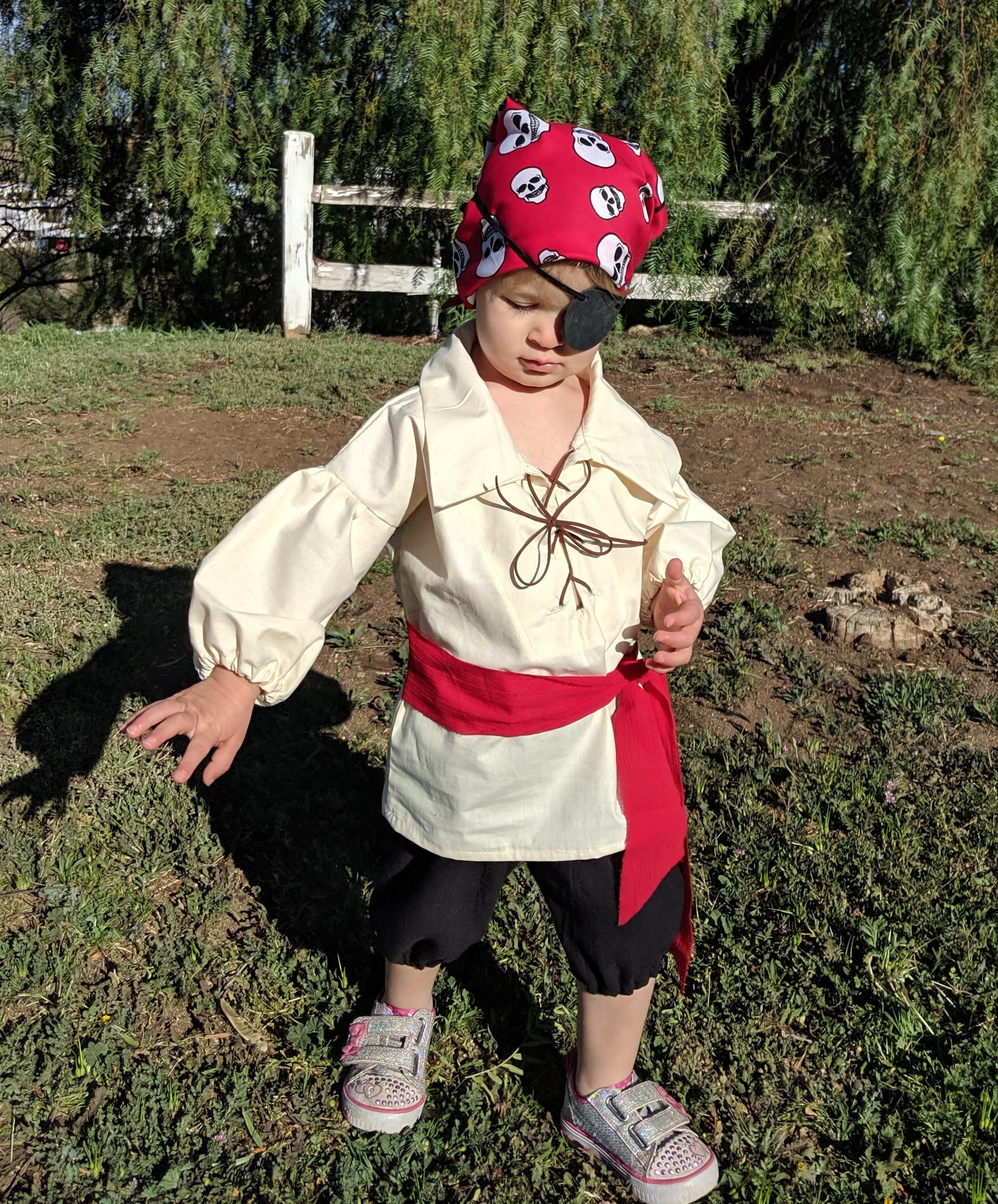 Boys PIRATE Costume Size 6-8 Handmade photo