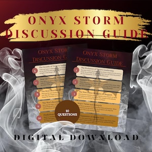 Onyx Storm Discussion Questions | Book Club Guide | Digital Download