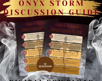 Onyx Storm Diskussionsfragen | Buchclub Anleitung | Digitaler Download