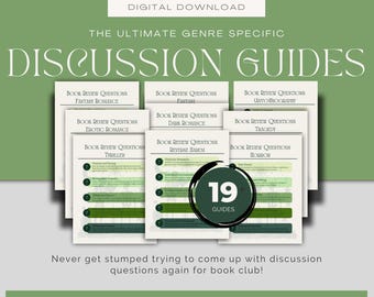 Genre Specific Discussion Guides for Book Club Spooky Design Digital Download