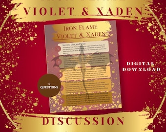 Iron Flame Violet & Xaden Diskussionsführer | 5 Beziehungsorientierte Fragen | Digitaler Download
