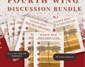 Fourth Wing Ultimate Discussion Guide Bundle | 35 Book Club Questions | Digital Download