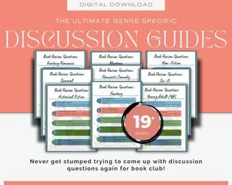 Genre Specific Discussion Guides for Book Club Fantasy Design Digital Download