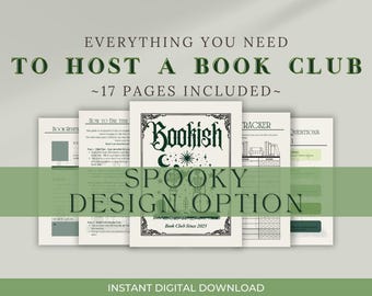 Book Club Hosting Kit Spooky Design Bundle Digital Download
