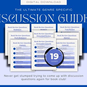 Genre Specific Discussion Guides for Book Club Contemporary Design Digital Download