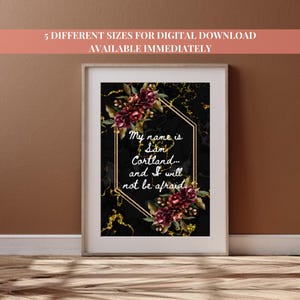 Throne of Glass Floral Quote Printable Wall Art | Digital Download | Sarah J. Maas Book Lover Decor | 5 Sizes Included