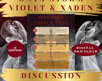 Onyx Storm Violet & Xaden Diskussionsfragen | Buchclub Anleitung | Digitaler Download