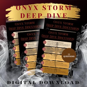 Onyx Storm Deep Dive Discussion Guide | 20 In-Depth Book Club Questions | Digital Download
