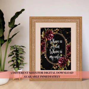 Throne of Glass Floral Quote Printable Wall Art | Digital Download | Sarah J. Maas Book Lover Decor | 5 Sizes Included