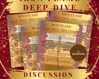 Eisenflamme Deep Dive Diskussionsführer | 20 ausführliche Fragen an den Book Club | Digitaler Download
