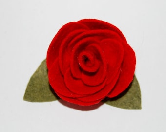 PDF Pattern - Wool Felt Rose Pin or Embellishment Tutorial - Instant Download