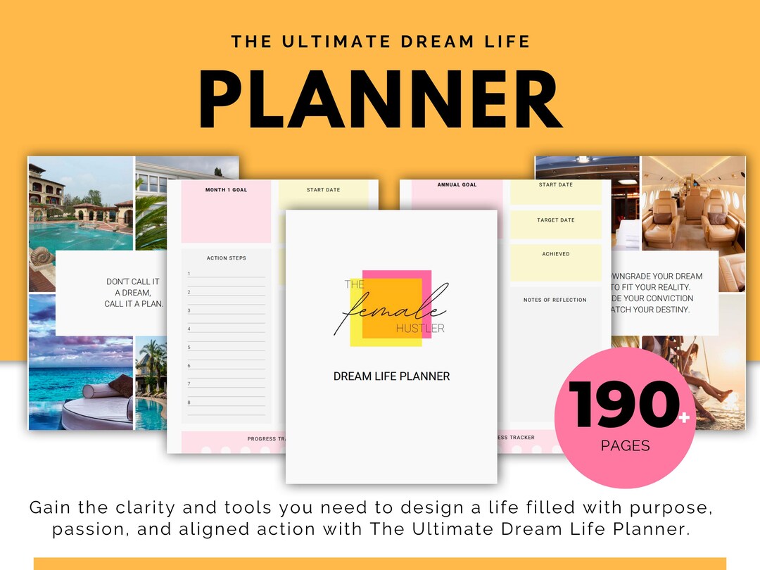 Dream Life Planner Digital | Goal Setting PDF | Manifestation, Mindset ...