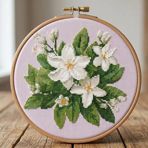 ピュアモリス♣︎Jasmine Embroidery♣︎ハンドメイドバッグ Jasmine Flower Embroidery Pattern - Etsy