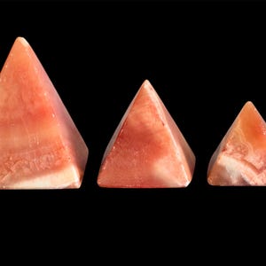 Authentic Handmade Ruby Real Alabaster stone Pyramids made by local Artisans in Luxor