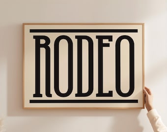 Rodeo Western Art Print: Southwestern Typography Decor
