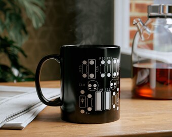 PCB Circuit Board Black Mug - Tech Geek Drinkware