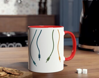 Molten Patch Cable Two-Tone Coffee Mug Red