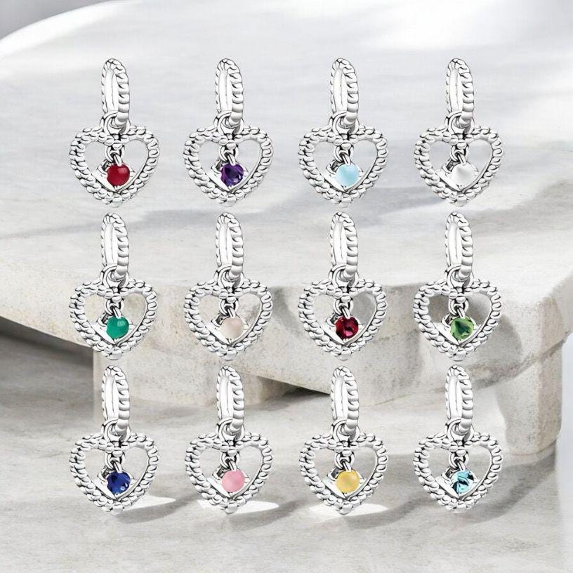 Heart Charm 791784pe Pandora August Heart Charm