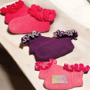 Ruffled Crochet Socks