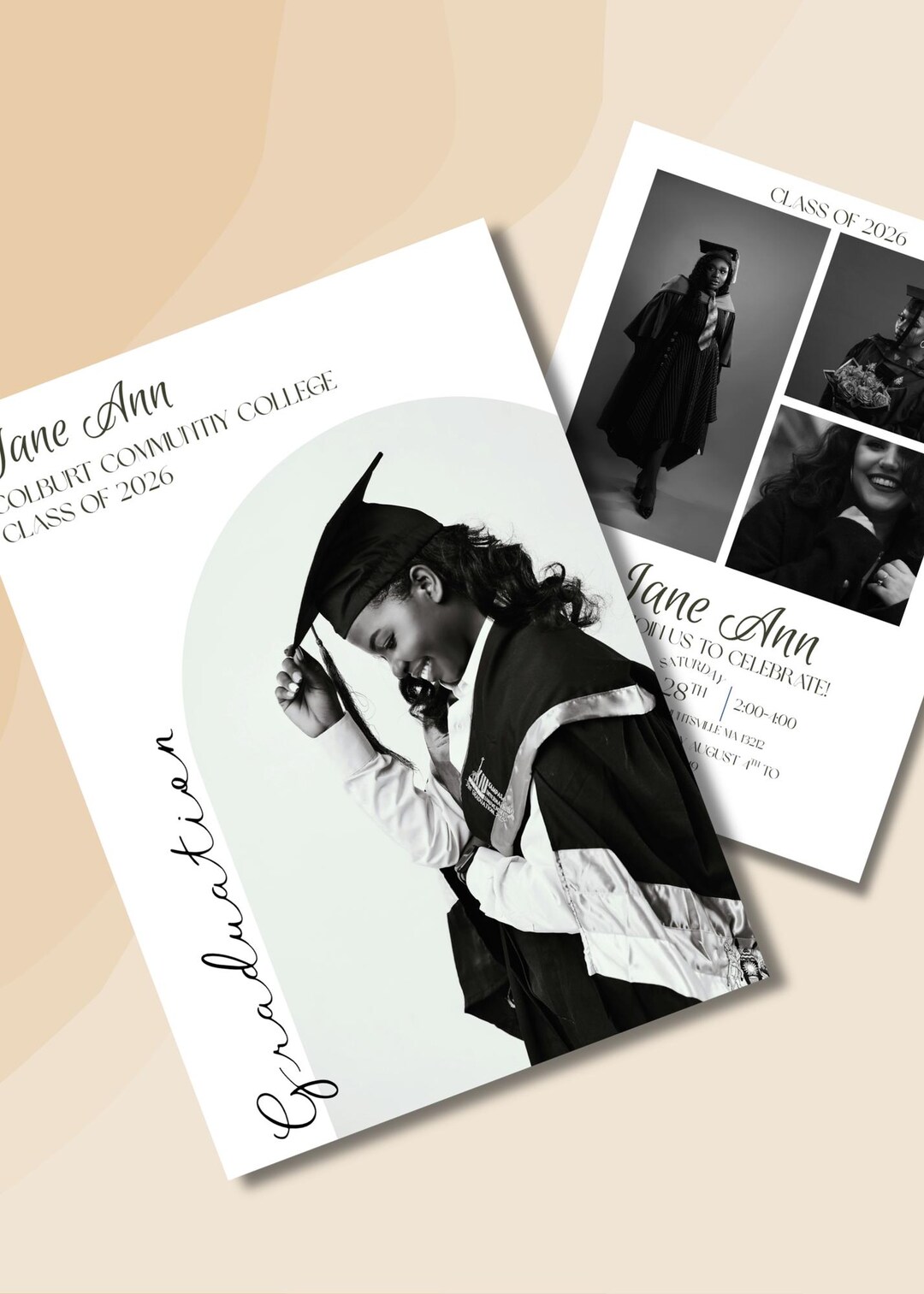 Graduation Card Template - Etsy