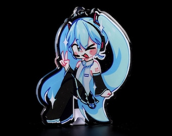CLEARANCE | Hatsune Miku Vocaloid Acrylic Epoxy Keychain, 3 inch