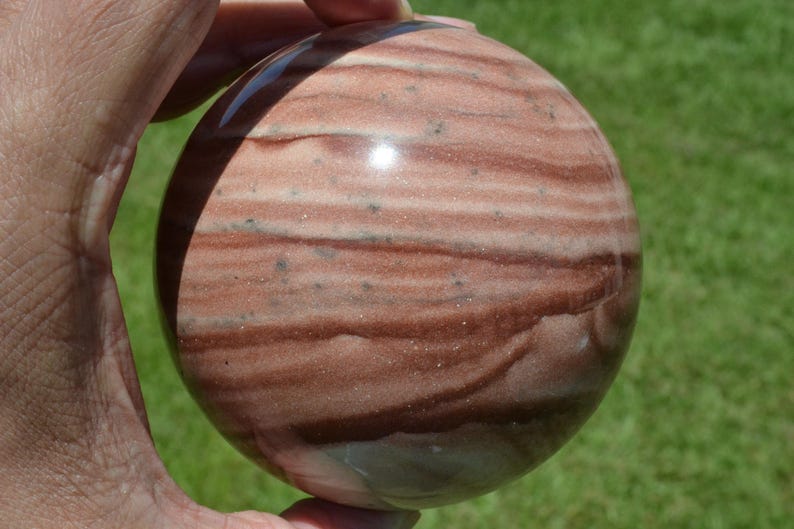 Banded Sandstone Sphere - - Etsy