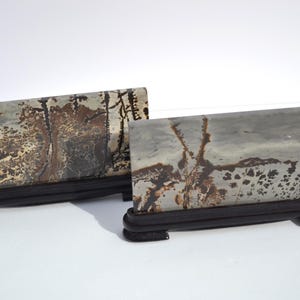 Picture Jasper Slab on Wooden Stand -