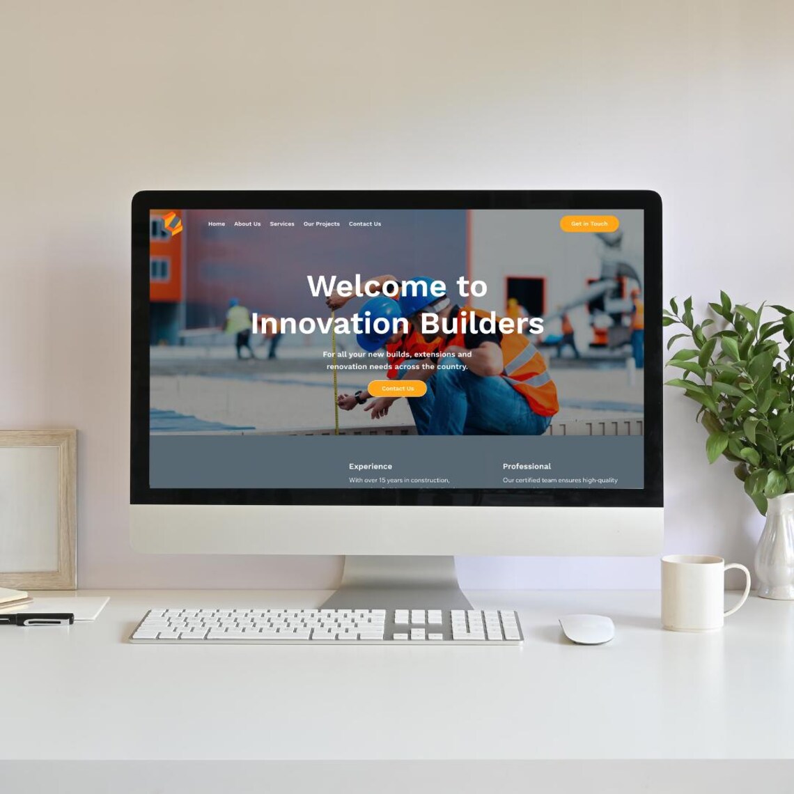Construction Company Website Template Builder Contractor Project