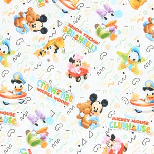Tela de Mickey Mouse Clubhouse Tela de Mickey y sus amigos Tela de dibujos animados 100 % algodón Por media yarda