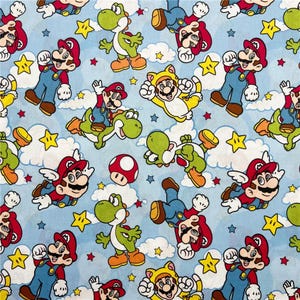Super Mario Stoff, 100 % Baumwolle, Cartoon-Stoff, um den halben Meter