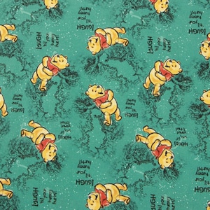 Winnie The Pooh Fabric Pooh Bear Fabric 100% cotton Quilting Fabric Cartoon Fabric By The Half Yard